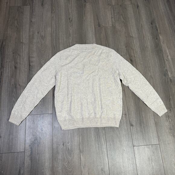 J.Crew Cashmere 15.8 Crewneck Sweater Mens XL Cream Soft Knit Pullover BE895 LS - Picture 7 of 9